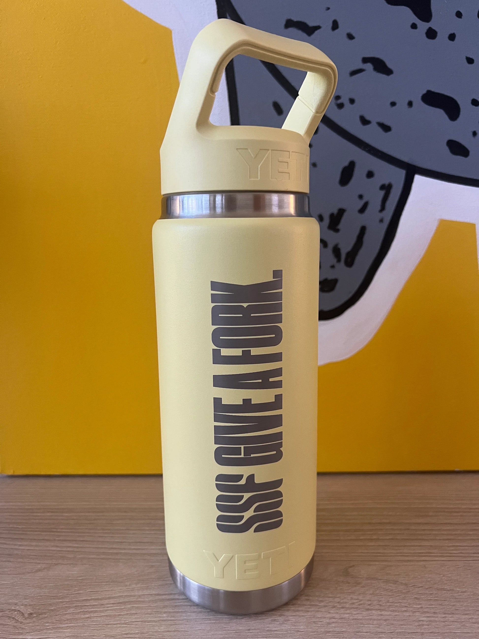 Yellow YETI 26oz Straw Cap Water Bottle